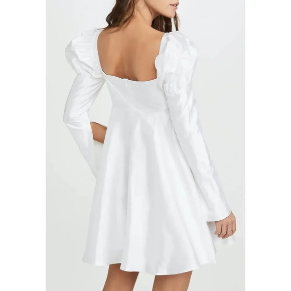 Macgraw Romantic Mini Dress Ivory Size 4 - Picture 4 of 10